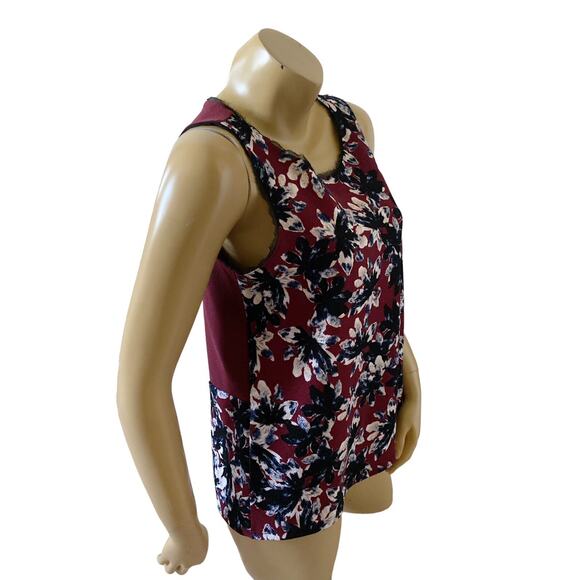 SIMPLY VERA VERA WANG Womens Petite Size PM Sleeveless Fringed Tank Top Shirt - Picture 3 of 8